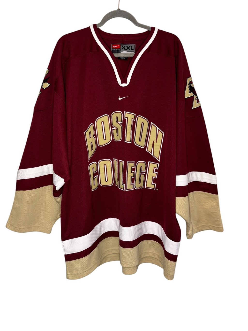 Vintage Y2k Nike Team Boston College Eagles Ncaa Blank Hockey Jersey Mens Xxl